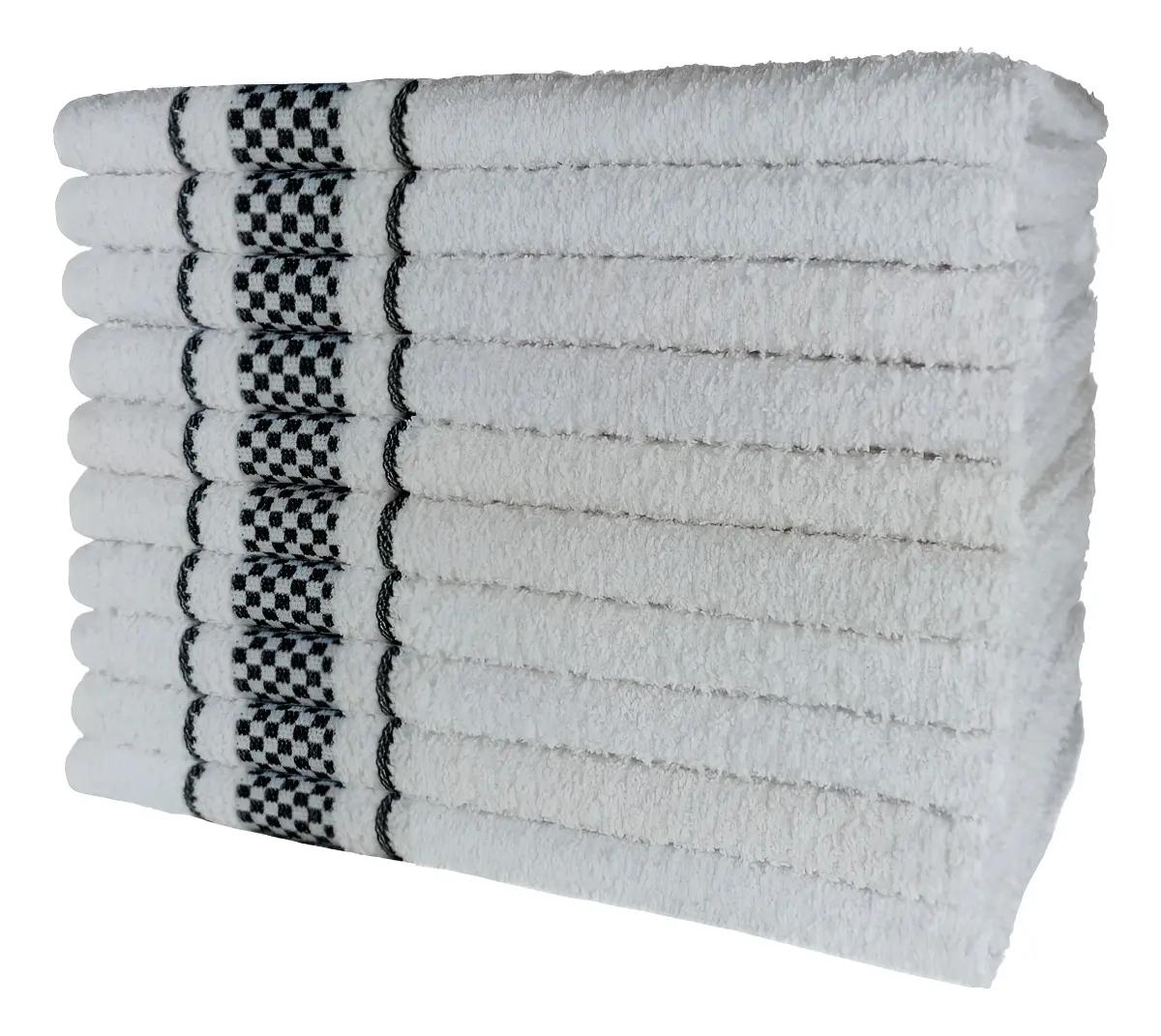 Kit 10 Pano Prato Atoalhado 45x70 100%algodão Alta Absorção Cor Preto