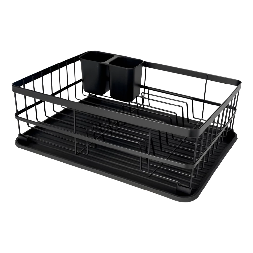 Mor 8248 Premium Escorredor de Louças Aço 9 Pratos Com Bandeja Coletora cor preto
