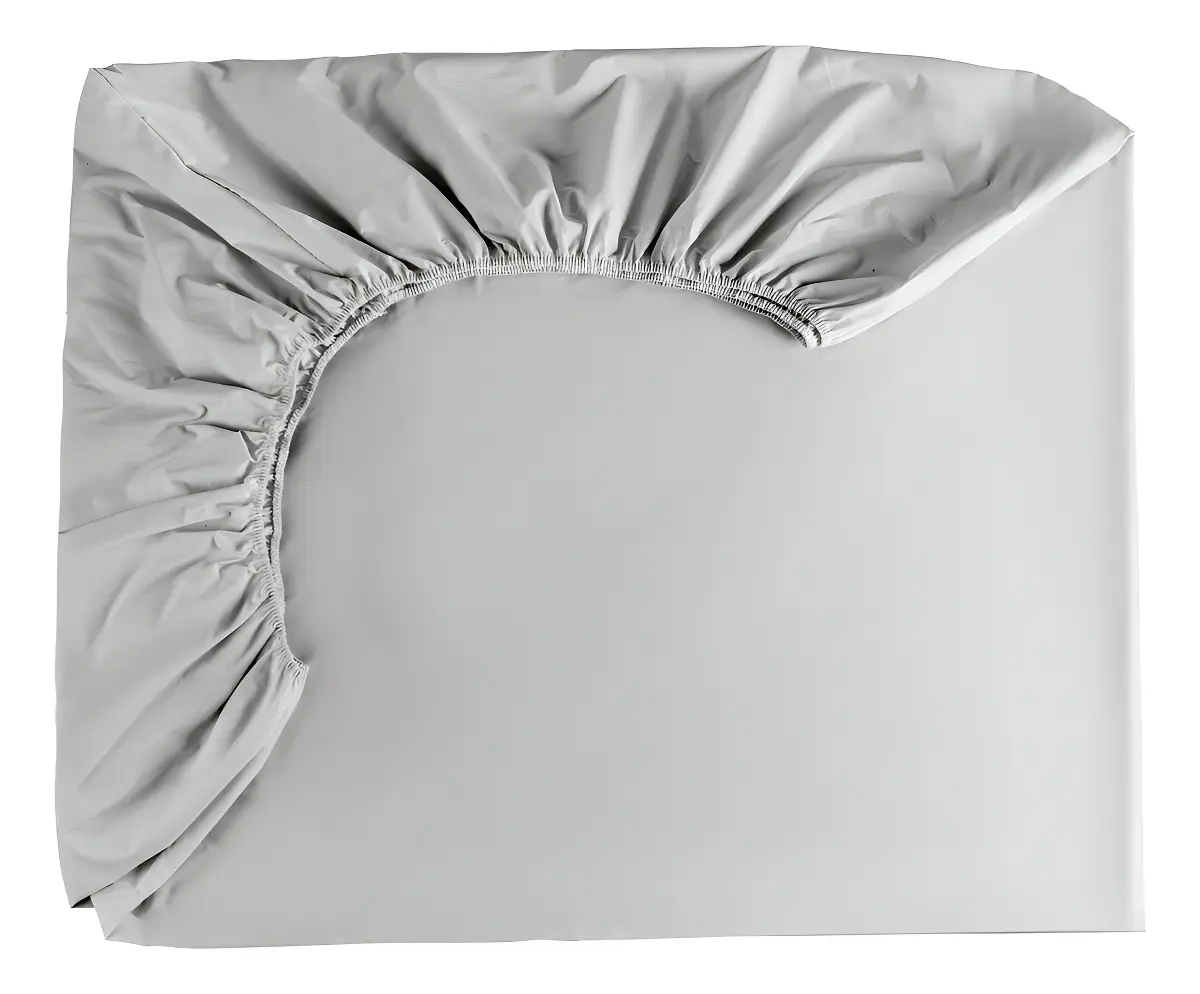Lençol Avulso Queen Size Percal 200 Fios Alt 40cm Cor Cinza Desenho Do Tecido Liso