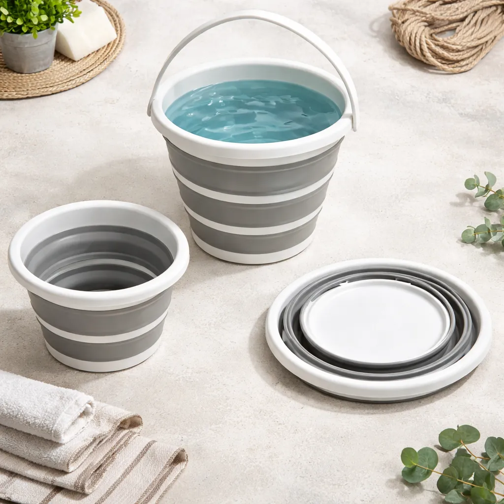 Balde Retrátil 10l Silicone Multiuso Grande Limpeza Dobrável